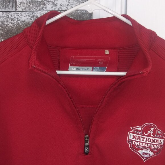 Alabama Crimson Tide 2011 National Champions Cutter Buck DryTec Pullover XL Mens - Picture 4 of 13
